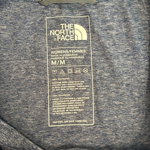 The North Face V-Neck Blue Athletic Short Sleeve Top Medium - Picture 4 of 4